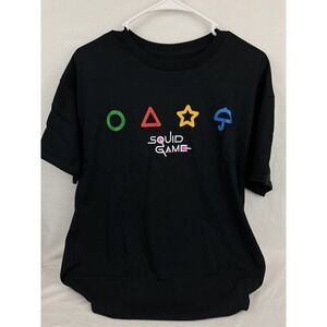 Squid Game T-shirt Size Large 42-44‎ Umbrella Shape Game Black Netflix